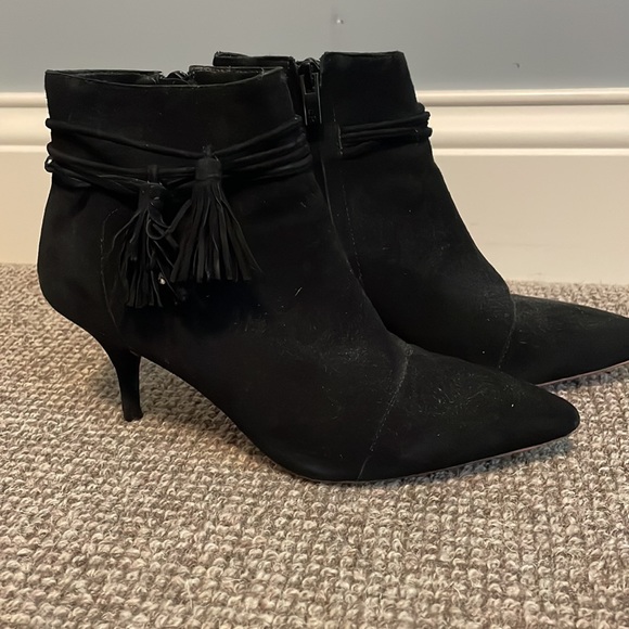 Loeffler Randall black suede bootie Sz 6 - Picture 3 of 6